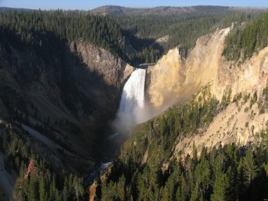River lower falls in Yellowstone